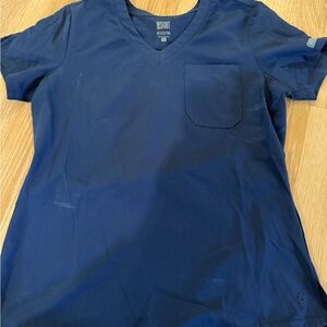 Women’s Medcouture Insight Deep Blue V-Neck Scrub Top